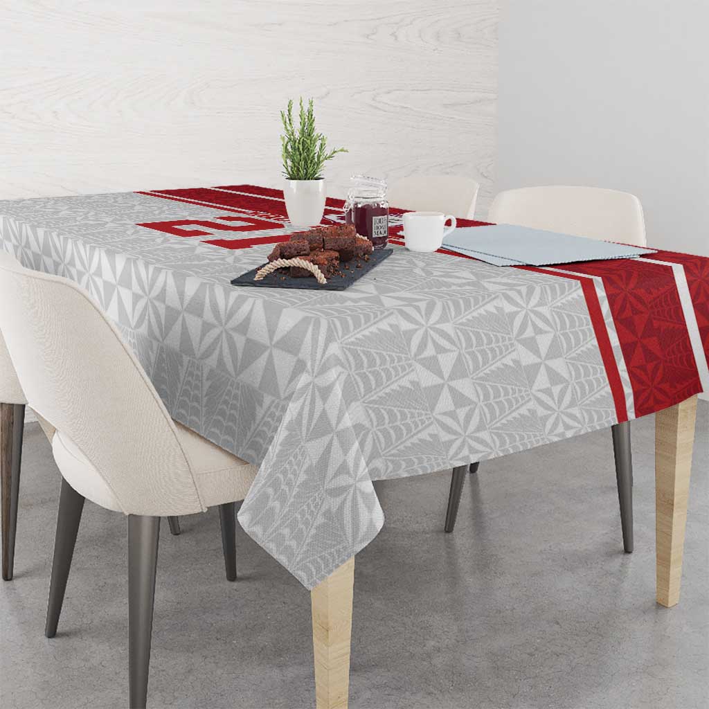 Queensland Tonga Custom Tablecloth QLD with Tongan Ngatu Pattern LT9 - Polynesian Pride