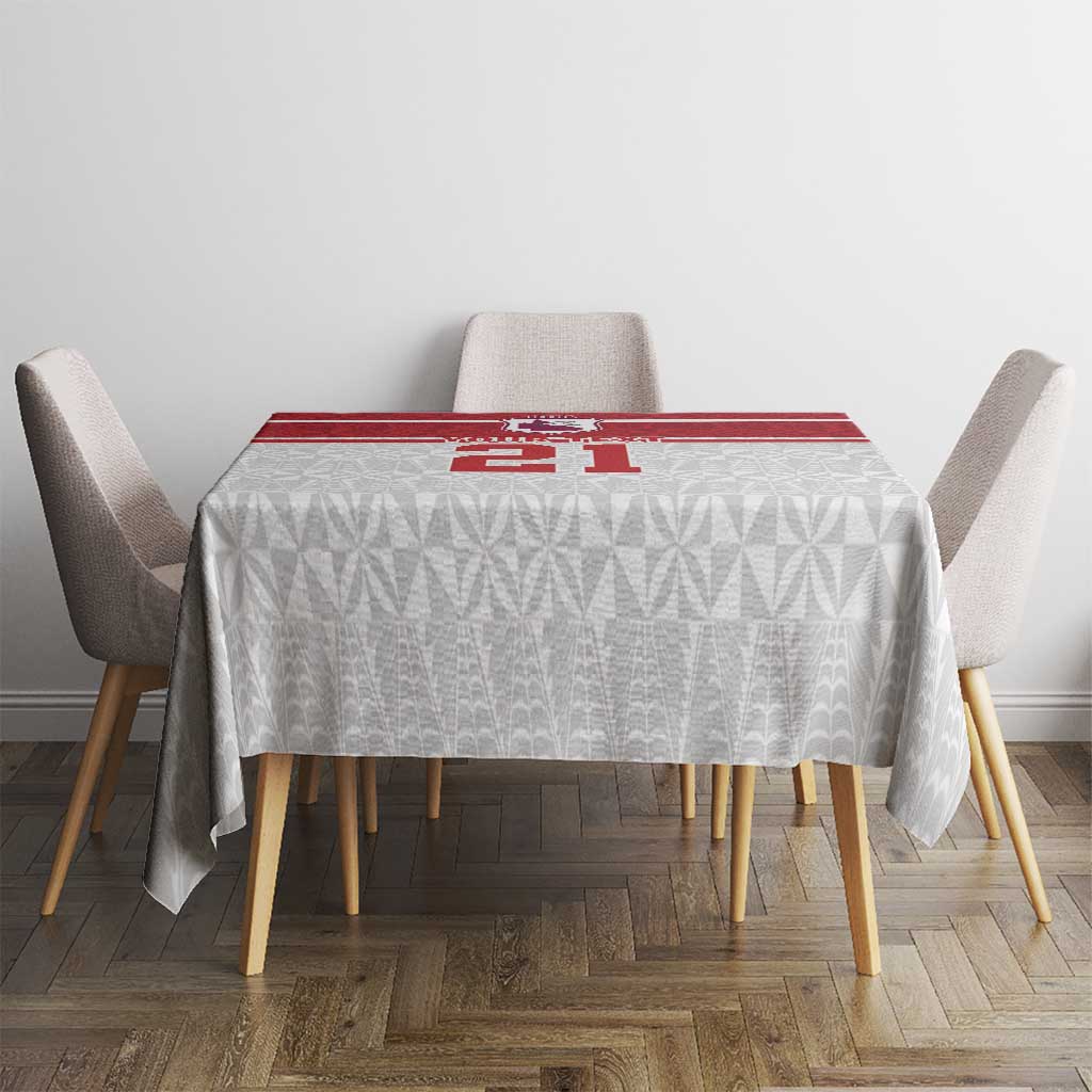 Queensland Tonga Custom Tablecloth QLD with Tongan Ngatu Pattern LT9 - Polynesian Pride