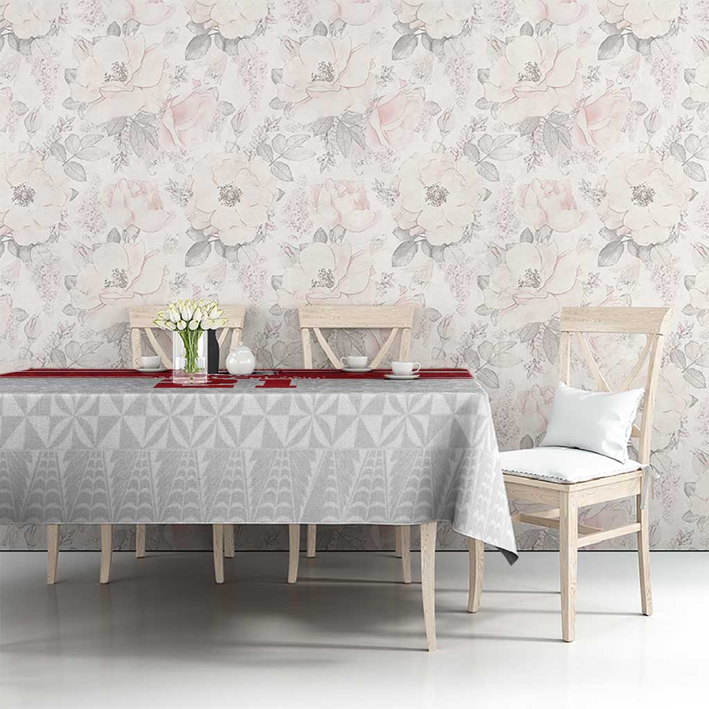 Queensland Tonga Custom Tablecloth QLD with Tongan Ngatu Pattern LT9 - Polynesian Pride