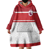 Queensland Tonga Custom Wearable Blanket Hoodie QLD with Tongan Ngatu Pattern