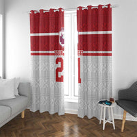 Queensland Tonga Custom Window Curtain QLD with Tongan Ngatu Pattern