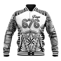 Personalised Tonga 676 Baseball Jacket Tribal Kupesi Ngatu Unique LT9 Unisex White - Polynesian Pride