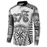 Personalised Tonga 676 Button Sweatshirt - Tribal Kupesi Ngatu Unique LT9 - Polynesian Pride