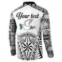Personalised Tonga 676 Button Sweatshirt - Tribal Kupesi Ngatu Unique LT9 - Polynesian Pride