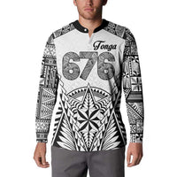 Personalised Tonga 676 Button Sweatshirt - Tribal Kupesi Ngatu Unique LT9 - Polynesian Pride