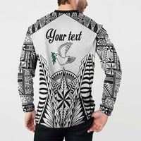 Personalised Tonga 676 Button Sweatshirt - Tribal Kupesi Ngatu Unique LT9 - Polynesian Pride