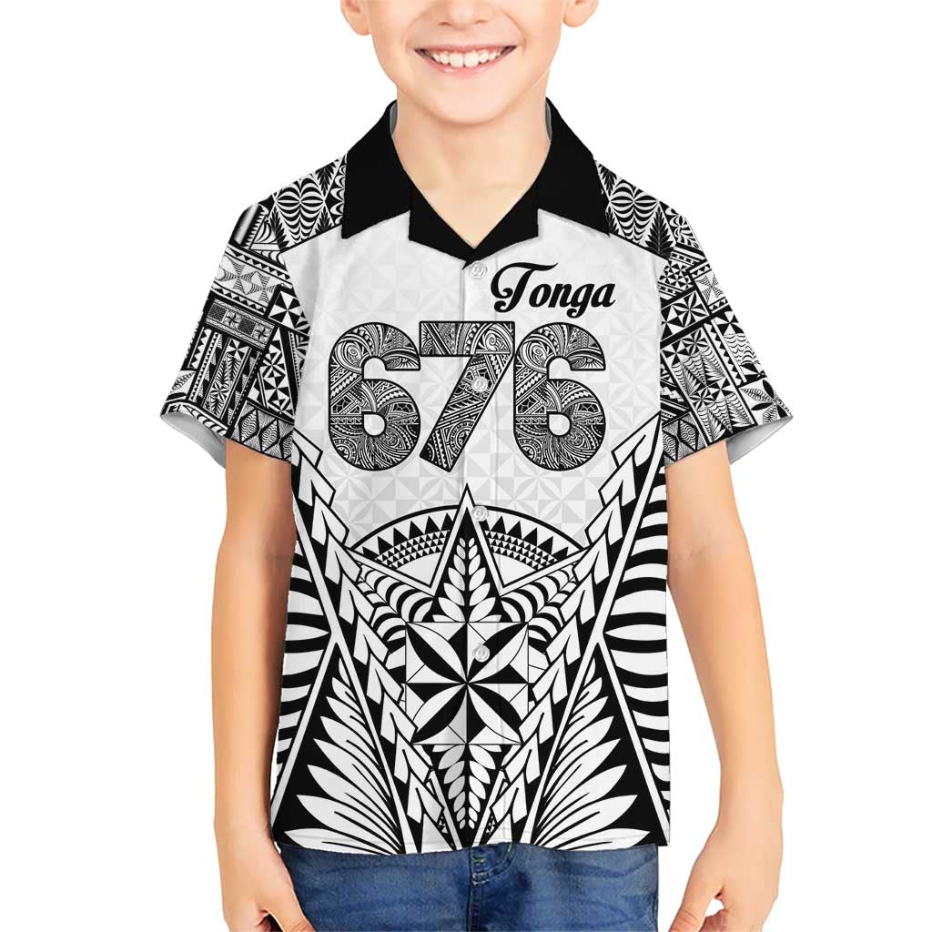 Personalised Tonga 676 Kid Hawaiian Shirt Tribal Kupesi Ngatu Unique