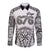 Personalised Tonga 676 Long Sleeve Button Shirt Tribal Kupesi Ngatu Unique