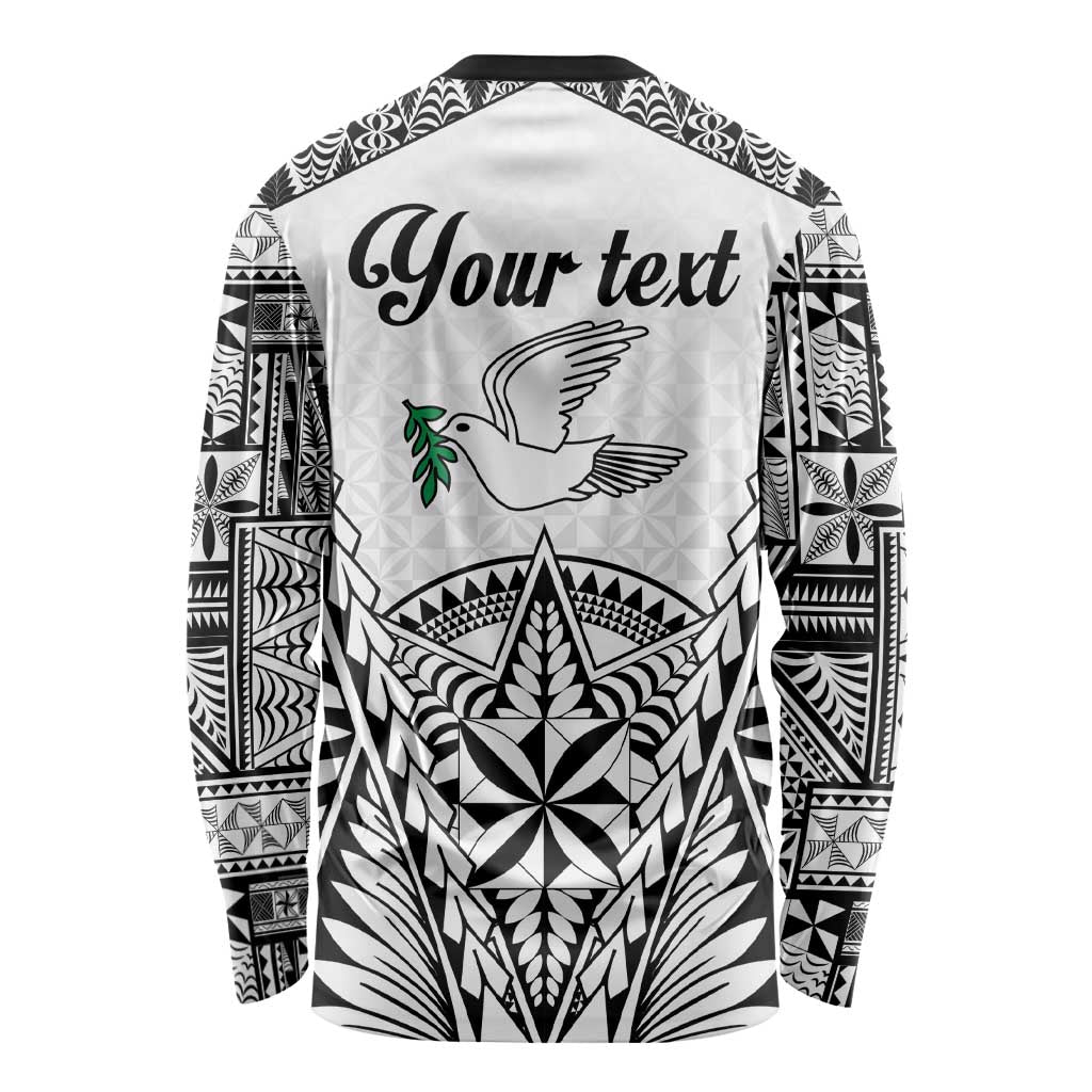 Personalised Tonga 676 Long Sleeve Shirt Tribal Kupesi Ngatu Unique