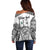 Personalised Tonga 676 Off Shoulder Sweater Tribal Kupesi Ngatu Unique