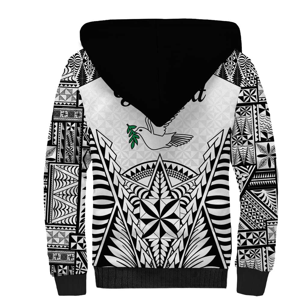 Personalised Tonga 676 Sherpa Hoodie - Tribal Kupesi Ngatu Unique LT9 - Polynesian Pride