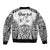 Personalised Tonga 676 Sleeve Zip Bomber Jacket Tribal Kupesi Ngatu Unique