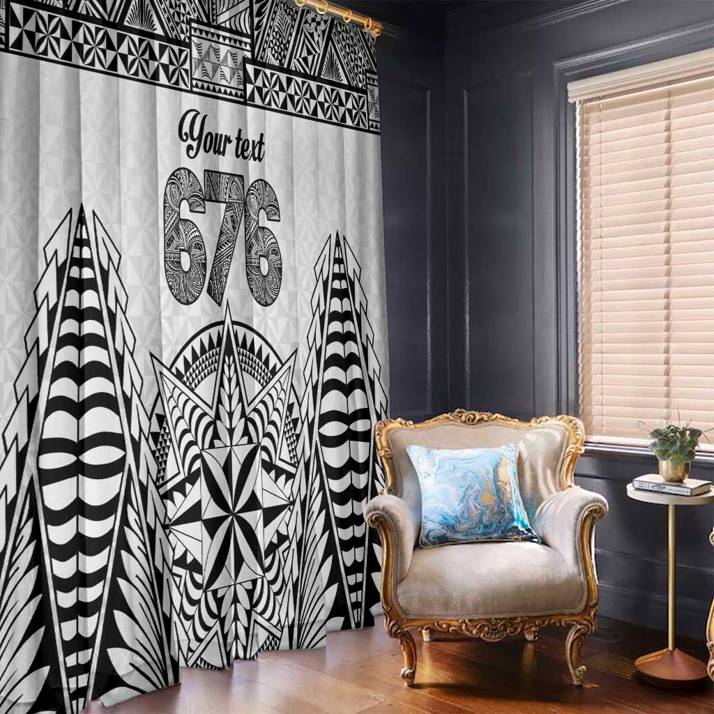 Personalised Tonga 676 Window Curtain Tribal Kupesi Ngatu Unique LT9 - Polynesian Pride