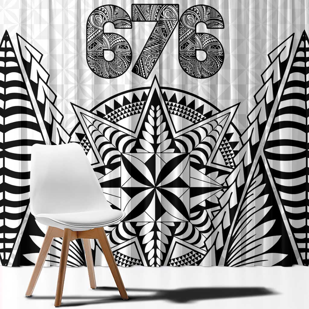 Personalised Tonga 676 Window Curtain Tribal Kupesi Ngatu Unique LT9 - Polynesian Pride