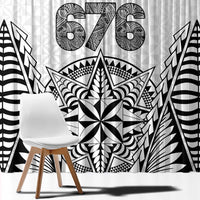 Personalised Tonga 676 Window Curtain Tribal Kupesi Ngatu Unique LT9 - Polynesian Pride