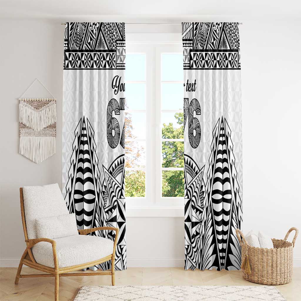 Personalised Tonga 676 Window Curtain Tribal Kupesi Ngatu Unique LT9 - Polynesian Pride