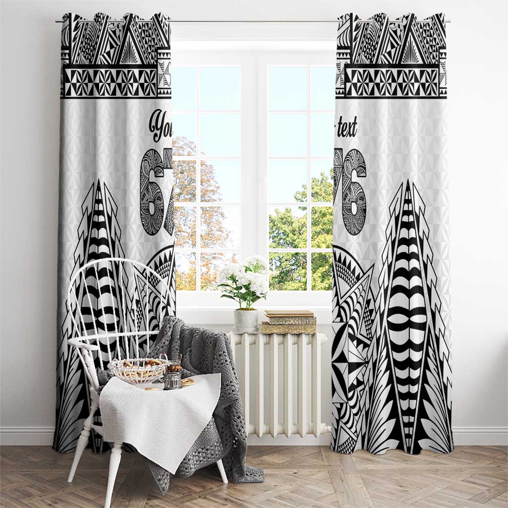 Personalised Tonga 676 Window Curtain Tribal Kupesi Ngatu Unique LT9 - Polynesian Pride