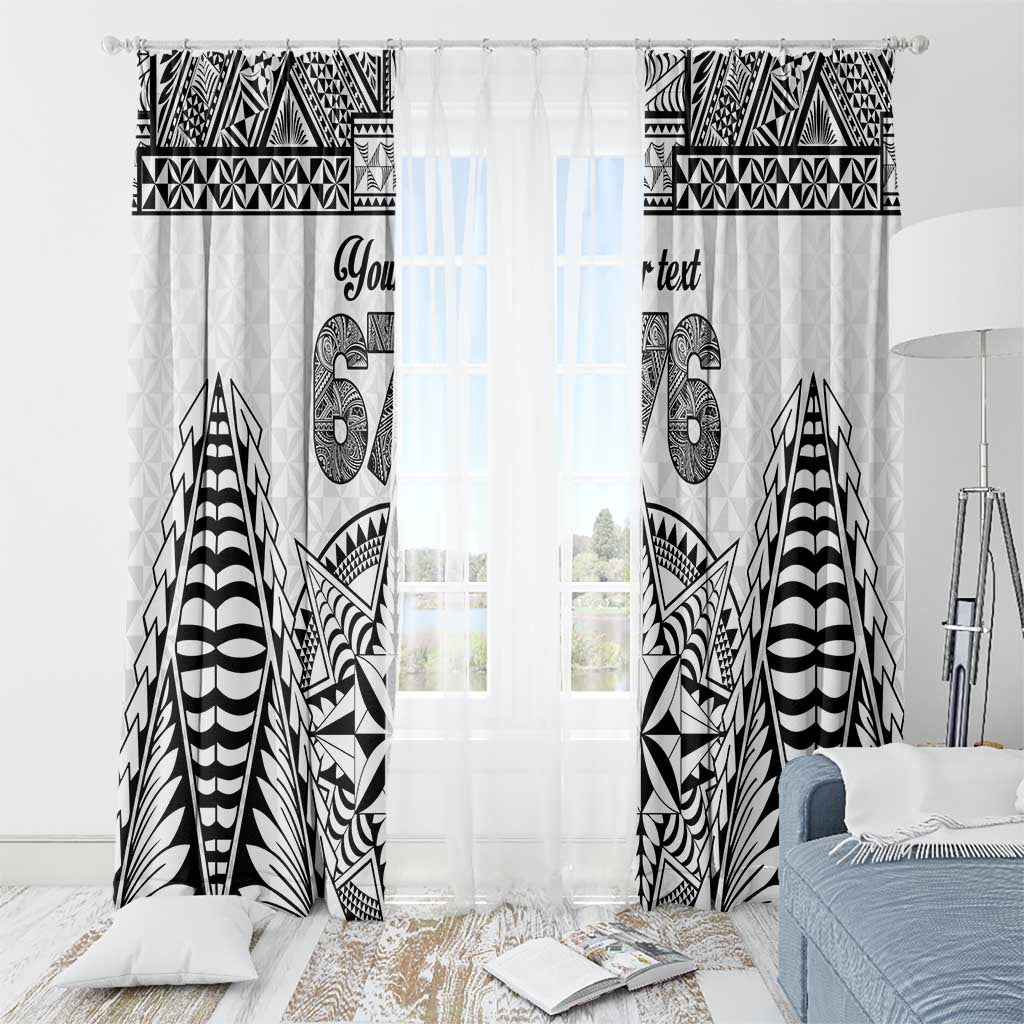 Personalised Tonga 676 Window Curtain Tribal Kupesi Ngatu Unique LT9 - Polynesian Pride
