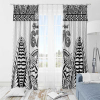 Personalised Tonga 676 Window Curtain Tribal Kupesi Ngatu Unique LT9 - Polynesian Pride