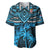 Fiji Rugby Baseball Jersey Go Fijian Tapa Arty with World Cup Vibe LT9 Blue - Polynesian Pride