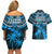 Fiji Rugby Couples Matching Off Shoulder Short Dress and Hawaiian Shirt Go Fijian Tapa Arty with World Cup Vibe LT9 - Polynesian Pride