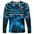 Fiji Rugby Long Sleeve Shirt Go Fijian Tapa Arty with World Cup Vibe LT9 Unisex Blue - Polynesian Pride