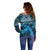 Fiji Rugby Off Shoulder Sweater Go Fijian Tapa Arty with World Cup Vibe LT9 - Polynesian Pride