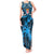 Fiji Rugby Tank Maxi Dress Go Fijian Tapa Arty with World Cup Vibe LT9 Women Blue - Polynesian Pride