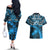 Custom Fiji Rugby Couples Matching Off The Shoulder Long Sleeve Dress and Hawaiian Shirt Go Fijian Tapa Arty with World Cup Vibe LT9 - Polynesian Pride