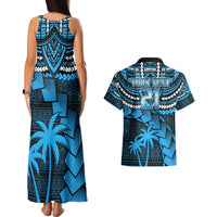 Custom Fiji Rugby Couples Matching Tank Maxi Dress And Hawaiian Shirt Go Fijian Tapa Arty with World Cup Vibe LT9 - Polynesian Pride