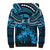 Custom Fiji Rugby Sherpa Hoodie Go Fijian Tapa Arty with World Cup Vibe LT9 - Polynesian Pride