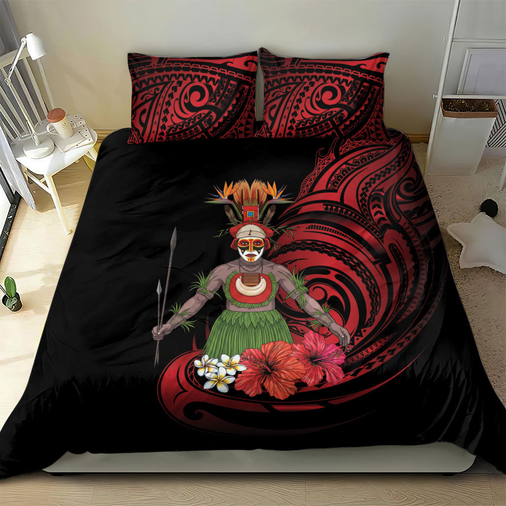 Huli Wigmen Tribe Hela Province Bedding Set Papua New Guinea Indigenous Pattern LT9 - Polynesian Pride