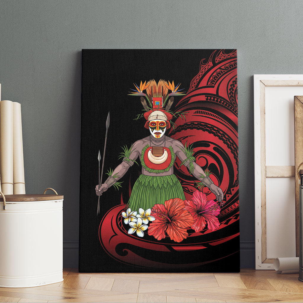 Huli Wigmen Tribe Hela Province Canvas Wall Art Papua New Guinea Indigenous Pattern LT9 - Polynesian Pride