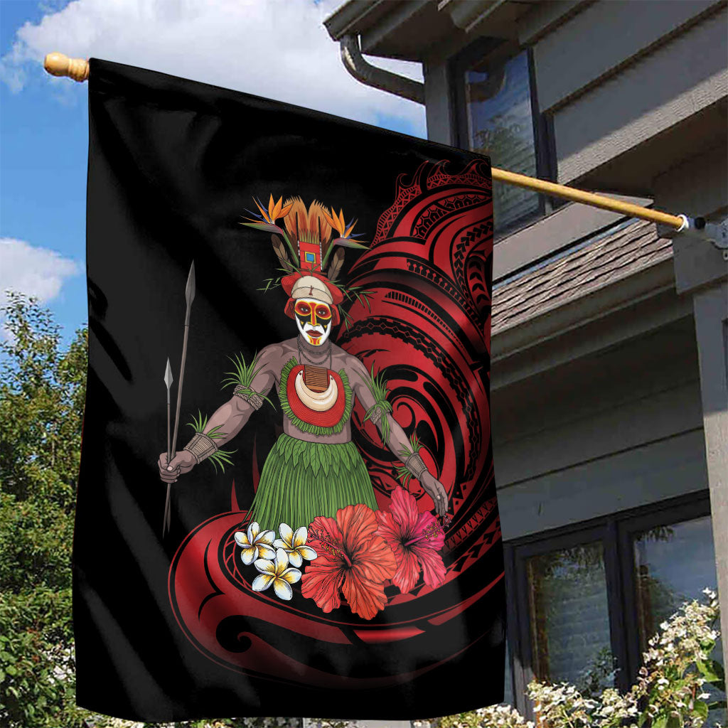 Huli Wigmen Tribe Hela Province Garden Flag Papua New Guinea Indigenous Pattern LT9 - Polynesian Pride