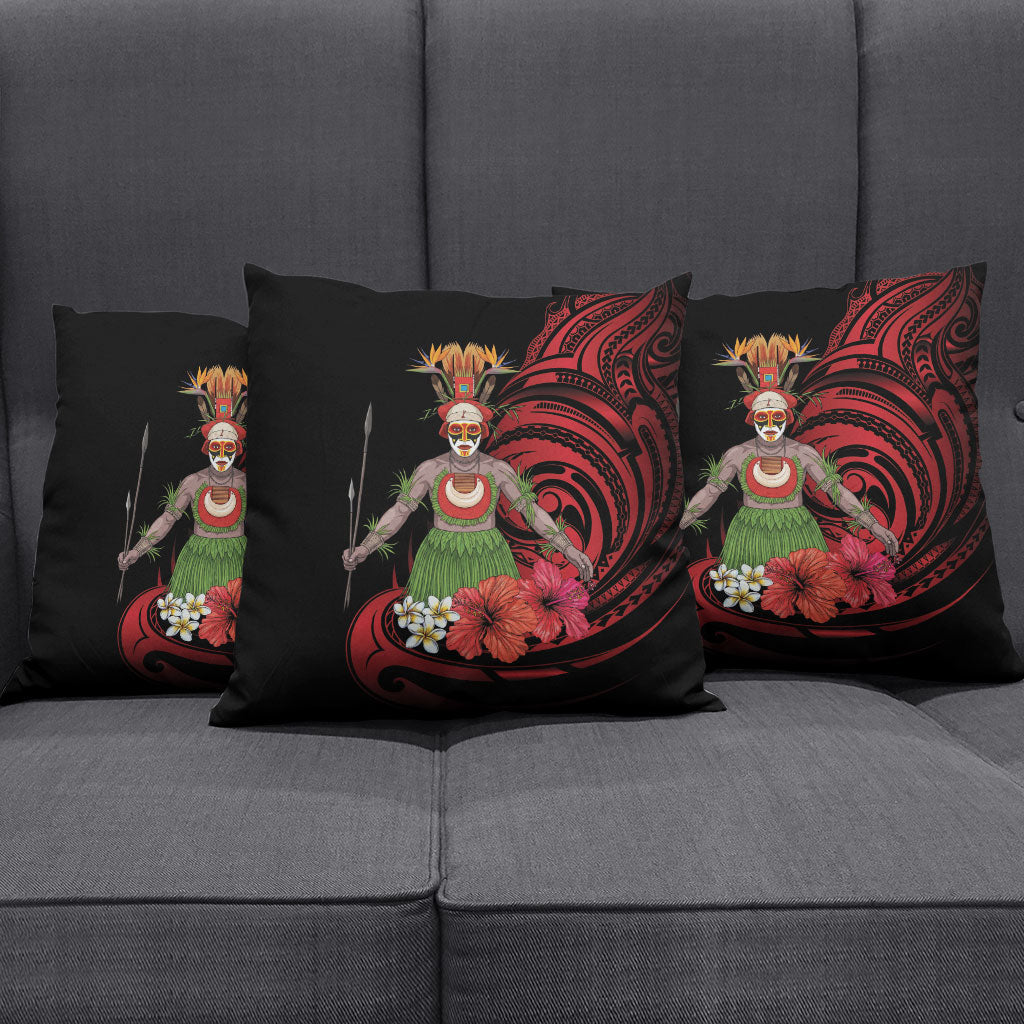 Huli Wigmen Tribe Hela Province Pillow Cover Papua New Guinea Indigenous Pattern LT9 - Polynesian Pride