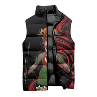 Huli Wigmen Tribe Hela Province Sleeveless Puffer Jacket Papua New Guinea Indigenous Pattern LT9 - Polynesian Pride