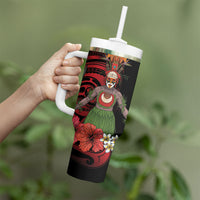 Huli Wigmen Tribe Hela Province Tumbler With Handle Papua New Guinea Indigenous Pattern LT9 - Polynesian Pride