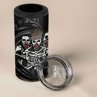 Skeleton Tribe Simbu Province 4 in 1 Can Cooler Tumbler Papua New Guinea Indigenous Pattern LT9 - Polynesian Pride