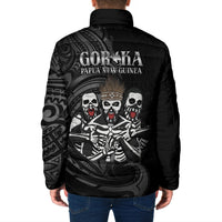 Skeleton Tribe Simbu Province Padded Jacket Papua New Guinea Indigenous Pattern LT9 - Polynesian Pride