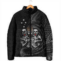Skeleton Tribe Simbu Province Padded Jacket Papua New Guinea Indigenous Pattern LT9 - Polynesian Pride