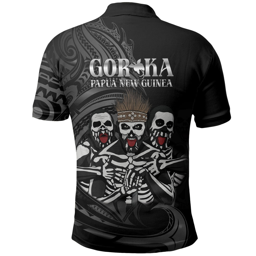 Skeleton Tribe Simbu Province Polo Shirt Papua New Guinea Indigenous Pattern LT9 - Polynesian Pride
