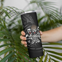 Skeleton Tribe Simbu Province Skinny Tumbler Papua New Guinea Indigenous Pattern LT9 - Polynesian Pride