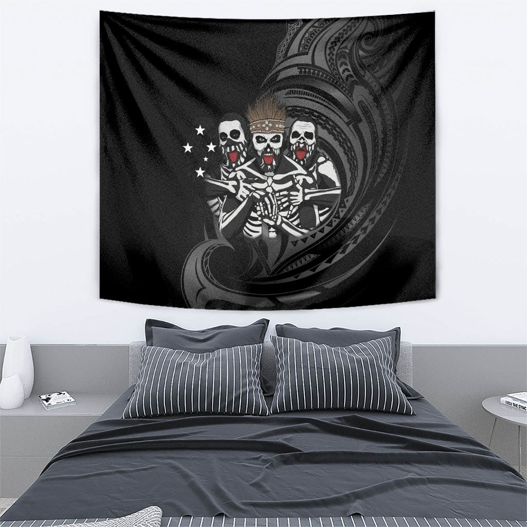 Skeleton Tribe Simbu Province Tapestry Papua New Guinea Indigenous Pattern LT9 - Polynesian Pride