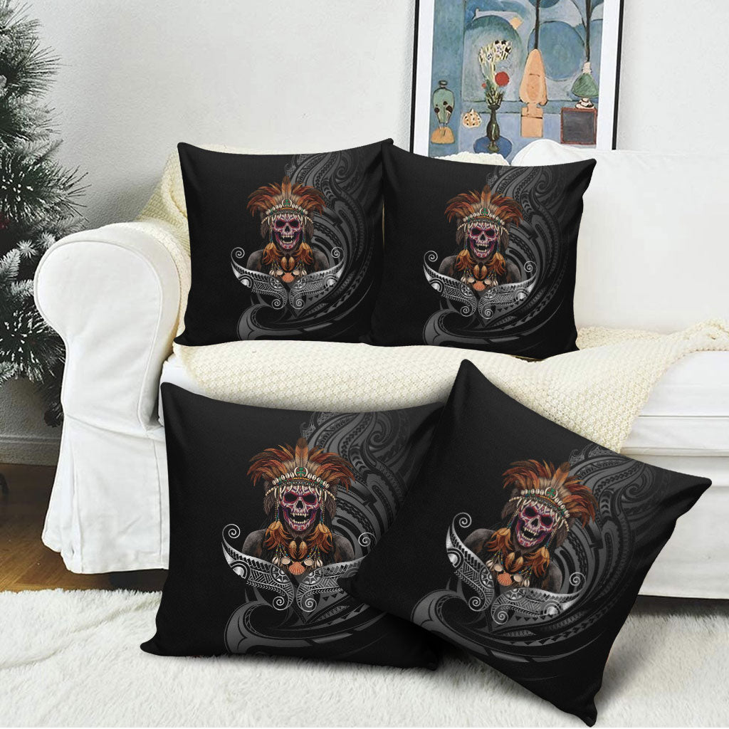 Mokomoko Tribe Eastern Highlands Province Pillow Cover Papua New Guinea Indigenous Pattern LT9 - Polynesian Pride
