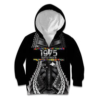 Independen Stet bilong Papua Niugini 1975 Kid Hoodie Black Tribal Papua New Guinea Province Flag LT9 Zip Hoodie Black - Polynesian Pride