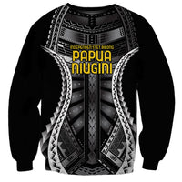 Independen Stet bilong Papua Niugini 1975 Sweatshirt Black Tribal Papua New Guinea Province Flag LT9 - Polynesian Pride