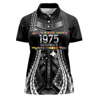 Independen Stet bilong Papua Niugini 1975 Women Polo Shirt Black Tribal Papua New Guinea Province Flag LT9 Female Black - Polynesian Pride