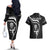 New Zealand Aotearoa Rugby Couples Matching Off The Shoulder Long Sleeve Dress and Hawaiian Shirt Black Fern Maori Tribal Sporty Style LT9 - Polynesian Pride