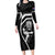 New Zealand Aotearoa Rugby Long Sleeve Bodycon Dress Black Fern Maori Tribal Sporty Style LT9 Long Dress Black - Polynesian Pride