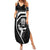 New Zealand Aotearoa Rugby Summer Maxi Dress Black Fern Maori Tribal Sporty Style LT9 Women Black - Polynesian Pride